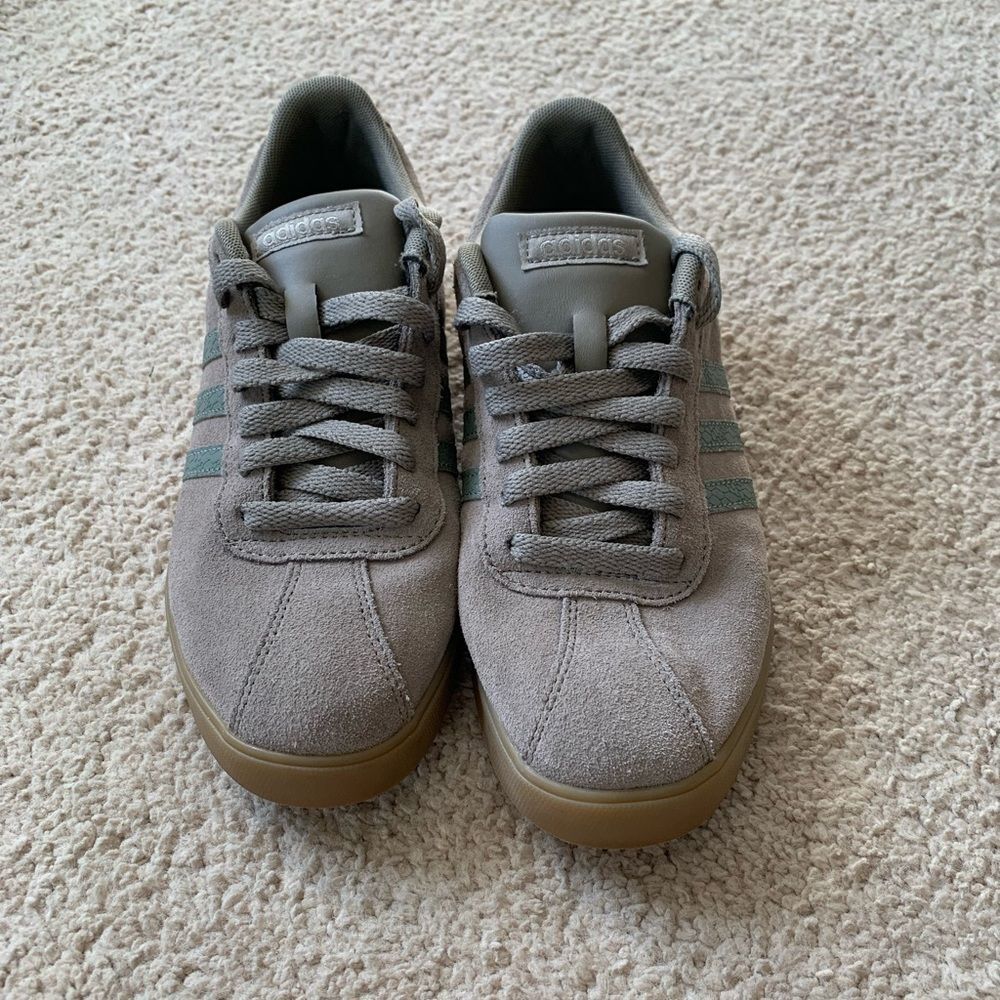 Adidas Old School Ortholite Cloud Suede Sneakers Size 8 Brown Gray Gum Soles